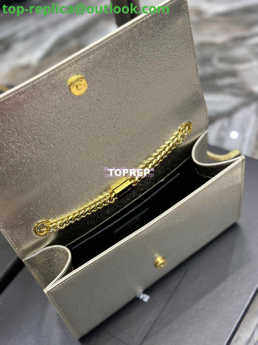 Replica YSL Saint Laurent Medium Kate Chain Bag In Pale Gold Metallic Calfskin 364021 10 Replica YSL Saint Laurent Medium Kate Chain Bag In Pale Gold Metallic Calfskin 364021 10