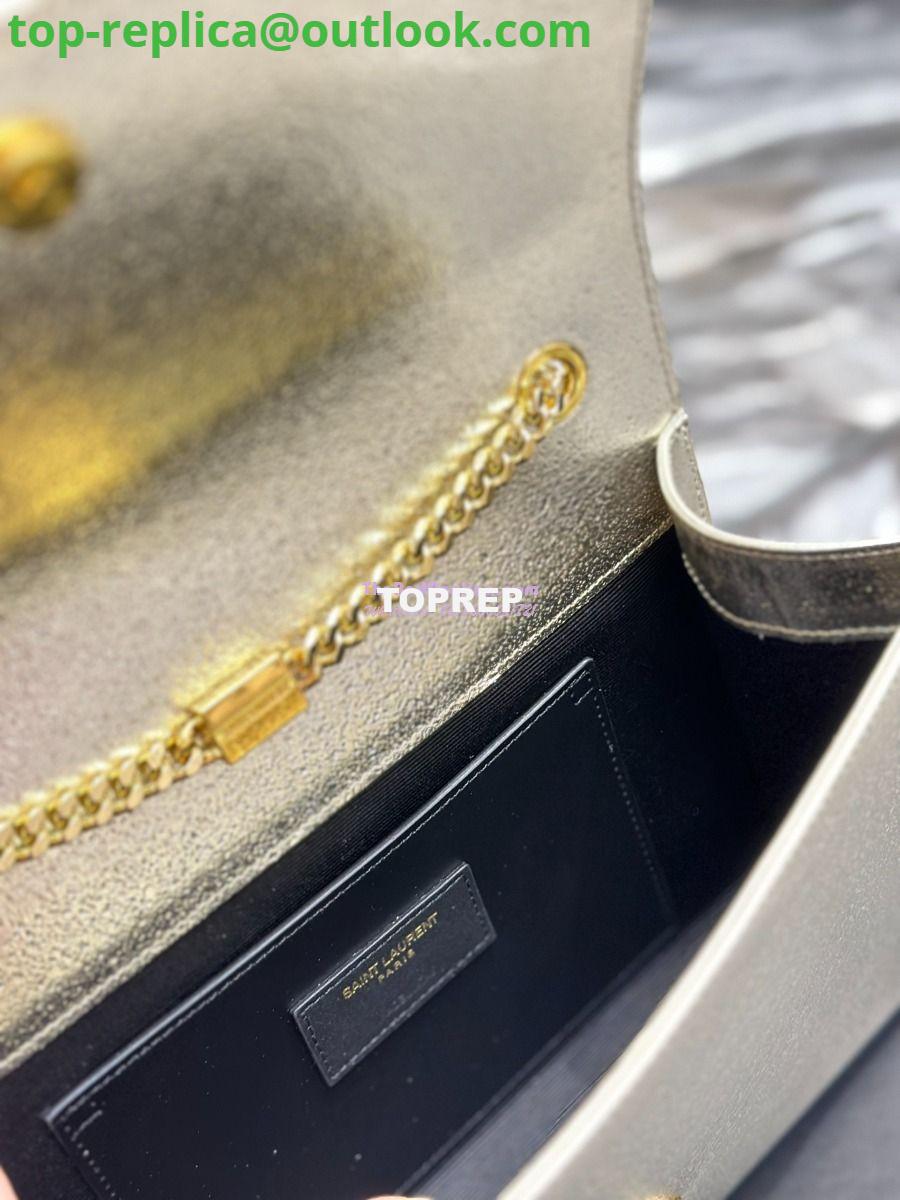 Replica YSL Saint Laurent Medium Kate Chain Bag In Pale Gold Metallic Calfskin 364021 11 Replica YSL Saint Laurent Medium Kate Chain Bag In Pale Gold Metallic Calfskin 364021 11