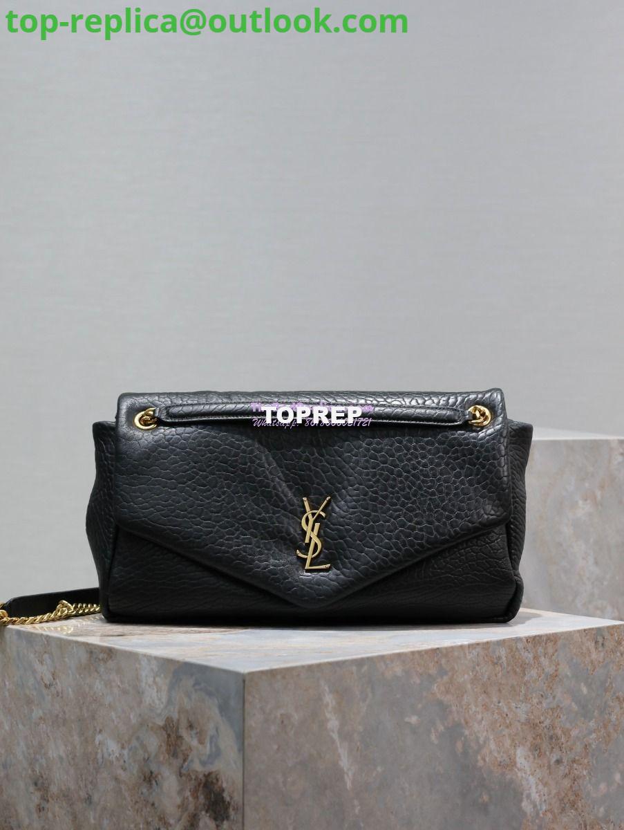 Replica Saint Laurent YSL Large Calypso In Grained Lambskin 777399 black Replica Saint Laurent YSL Large Calypso In Grained Lambskin 777399 black