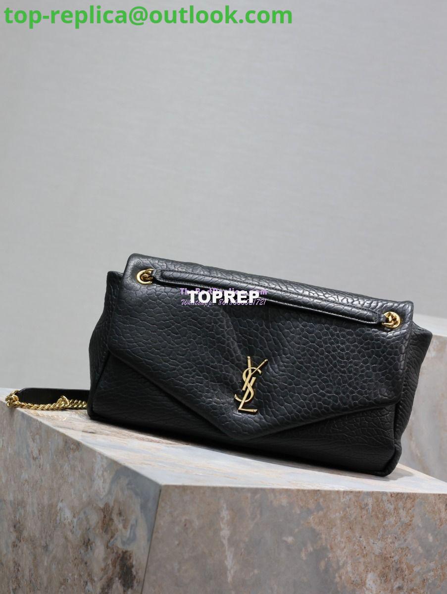 Replica Saint Laurent YSL Large Calypso In Grained Lambskin 777399 black 2 Replica Saint Laurent YSL Large Calypso In Grained Lambskin 777399 black 2