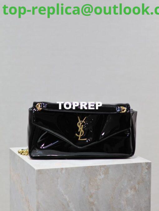 Replica Saint Laurent YSL Calypso In Patent Leather 734153 Black