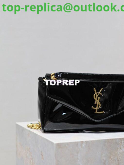 Replica Saint Laurent YSL Calypso In Patent Leather 734153 Black 3