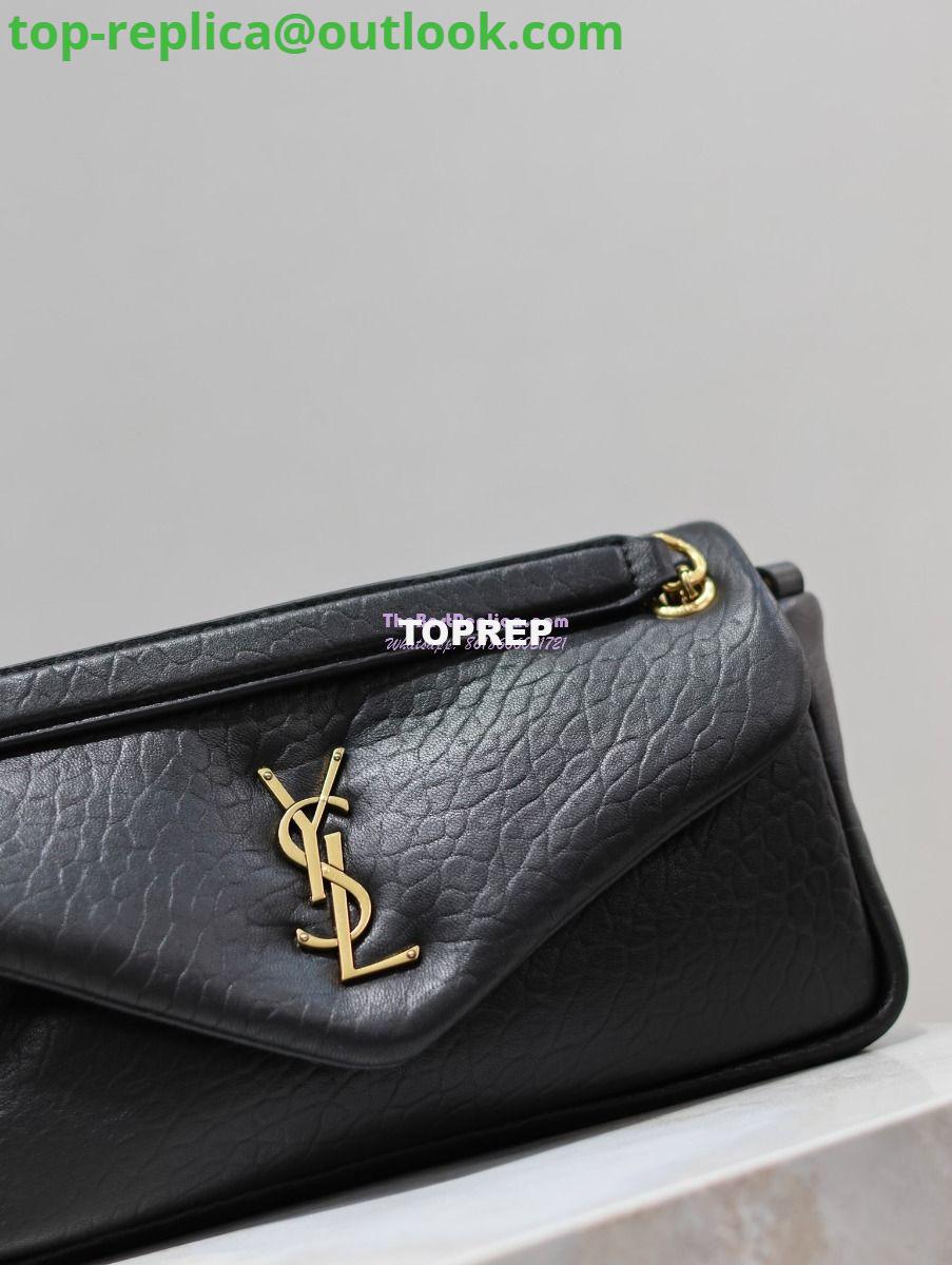 Replica Saint Laurent YSL Calypso In Grained Lambskin 734153 Black 2 Replica Saint Laurent YSL Calypso In Grained Lambskin 734153 Black 2