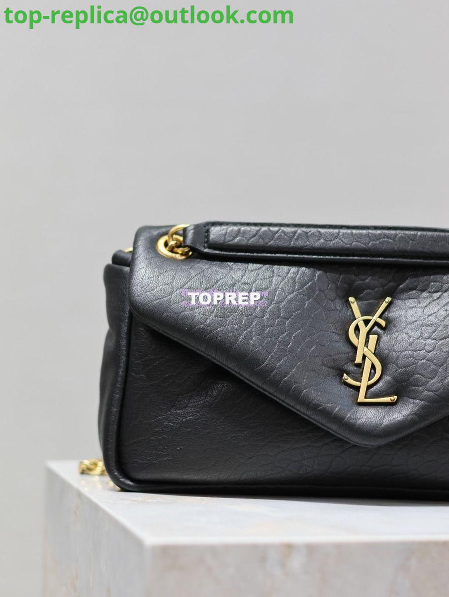 Replica Saint Laurent YSL Calypso In Grained Lambskin 734153 Black 5 Replica Saint Laurent YSL Calypso In Grained Lambskin 734153 Black 5
