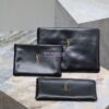 Replica Saint Laurent YSL Calypso Pouch In Lambskin S/L 765025 778943 Rouge Merlot 25