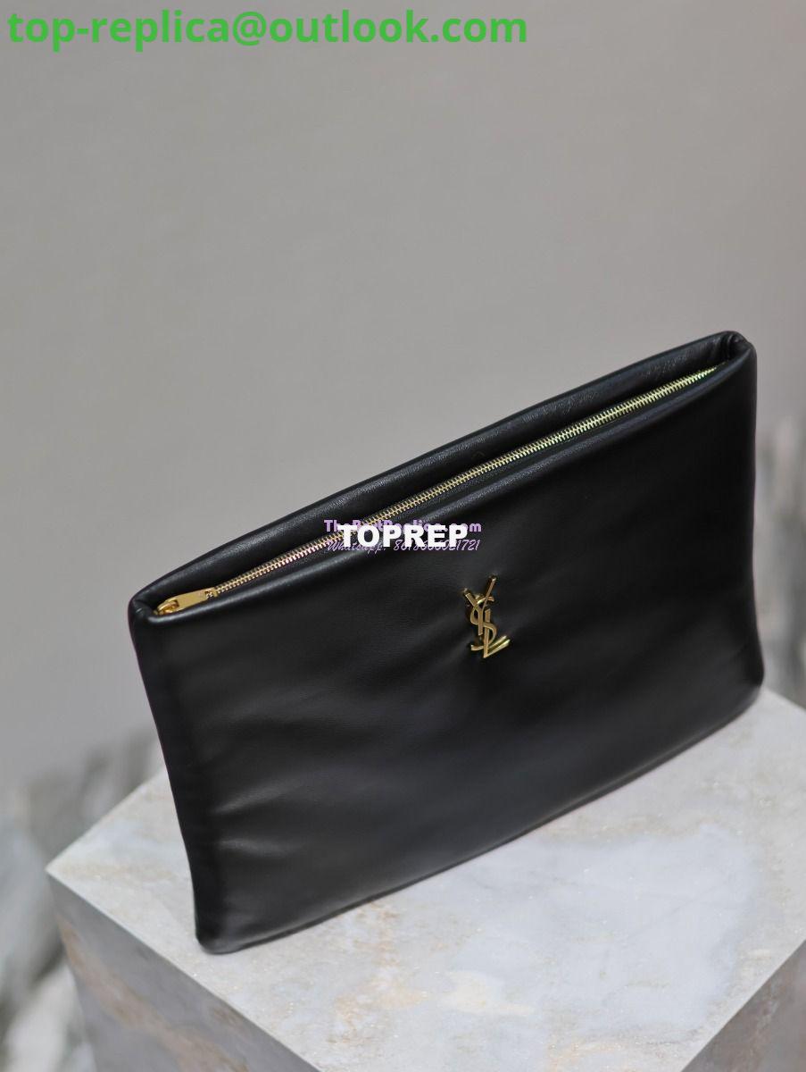 Replica Saint Laurent YSL Calypso Pouch In Lambskin S/L 765025 778943 Black 14 Replica Saint Laurent YSL Calypso Pouch In Lambskin S/L 765025 778943 Black 14