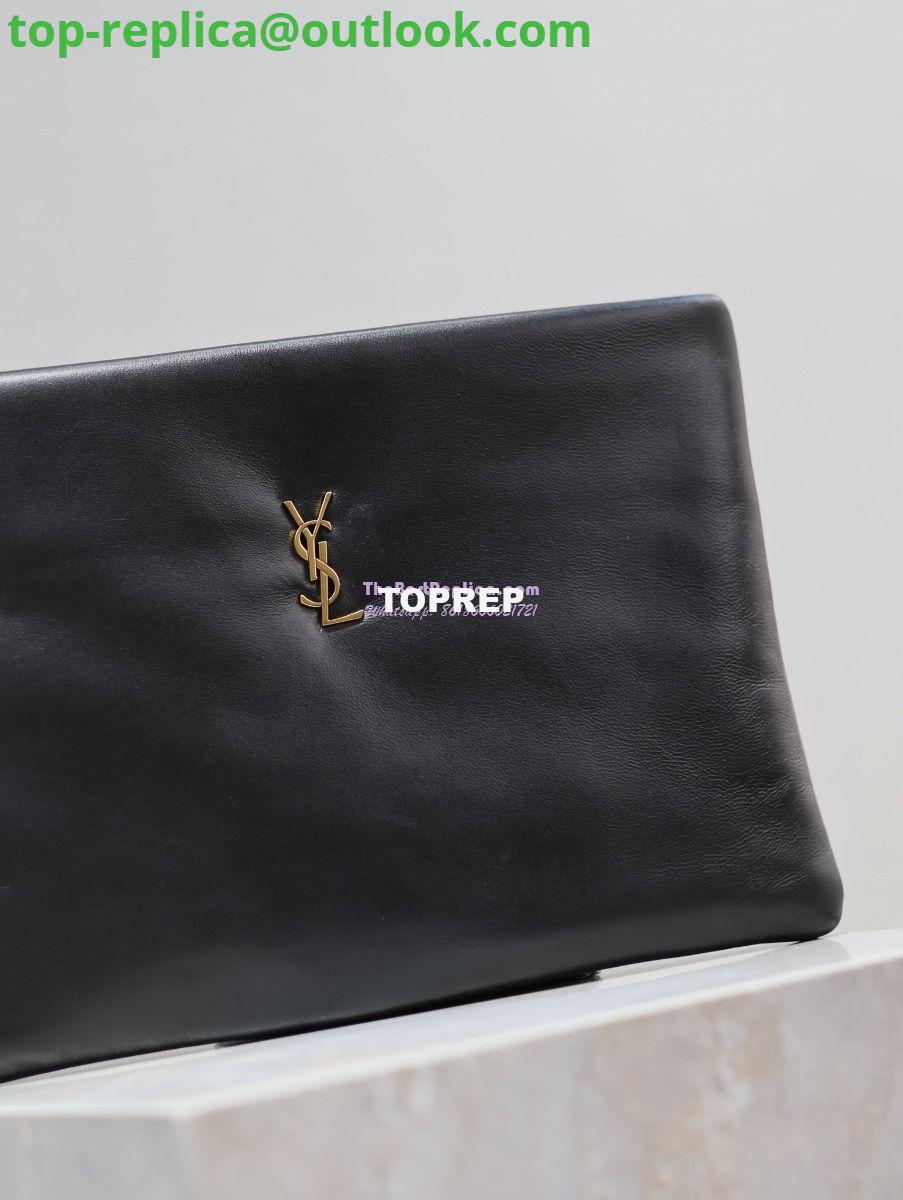 Replica Saint Laurent YSL Calypso Pouch In Lambskin S/L 765025 778943 Black 15 Replica Saint Laurent YSL Calypso Pouch In Lambskin S/L 765025 778943 Black 15