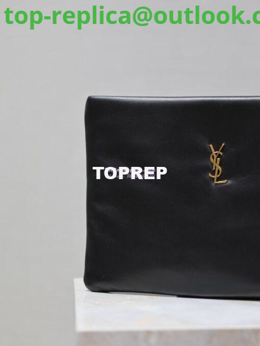 Replica Saint Laurent YSL Calypso Pouch In Lambskin S/L 765025 778943 Black 16