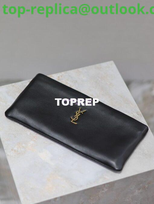 Replica Saint Laurent YSL Calypso Long Pouch In Lambskin 774062 Black 2