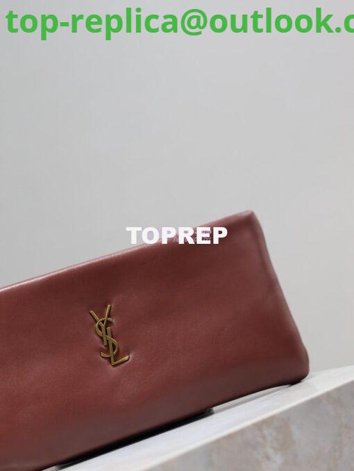 Replica Saint Laurent YSL Calypso Long Pouch In Lambskin 774062 Rouge Merlot 5