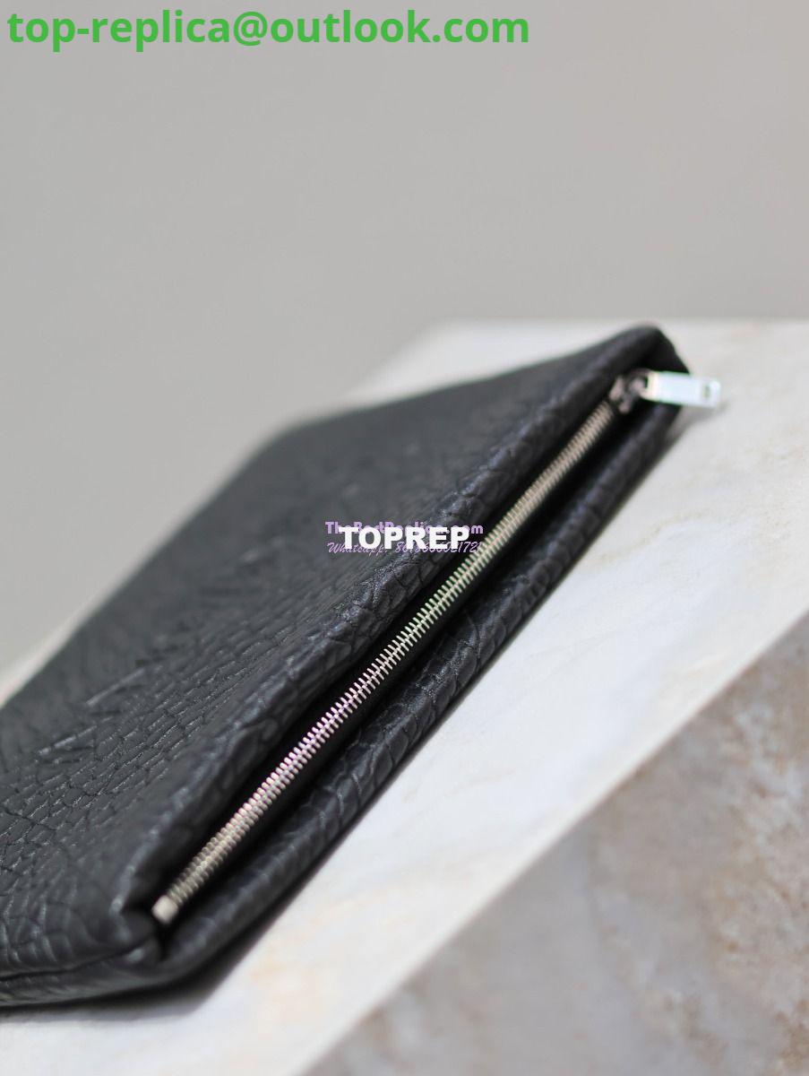 Replica Saint Laurent YSL Logo-Debossed Textured-Leather Pouch In Lambskin S/L 779526 779512 Black 7 Replica Saint Laurent YSL Logo-Debossed Textured-Leather Pouch In Lambskin S/L 779526 779512 Black 7
