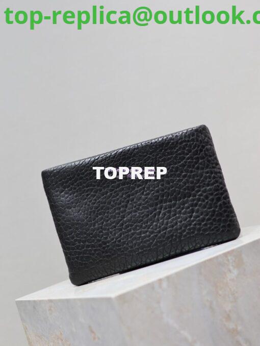 Replica Saint Laurent YSL Logo-Debossed Textured-Leather Pouch In Lambskin S/L 779526 779512 Black 8