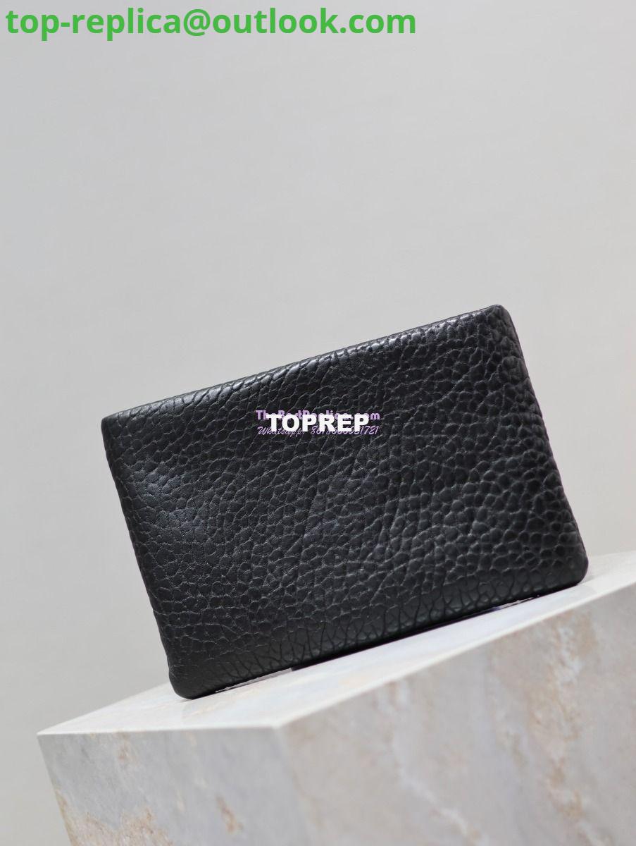Replica Saint Laurent YSL Logo-Debossed Textured-Leather Pouch In Lambskin S/L 779526 779512 Black 8 Replica Saint Laurent YSL Logo-Debossed Textured-Leather Pouch In Lambskin S/L 779526 779512 Black 8