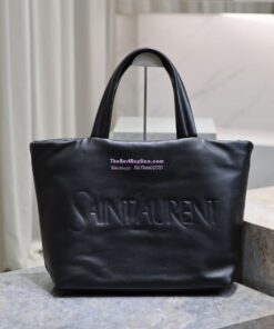 Replica Saint Laurent YSL Tote In Nappa Lambskin 756269 Black