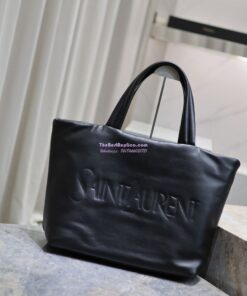 Replica Saint Laurent YSL Tote In Nappa Lambskin 756269 Black 2