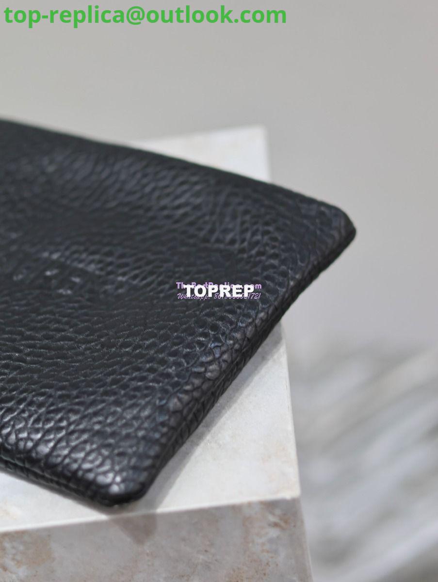 Replica Saint Laurent YSL Logo-Debossed Textured-Leather Pouch In Lambskin S/L 779526 779512 Black 16 Replica Saint Laurent YSL Logo-Debossed Textured-Leather Pouch In Lambskin S/L 779526 779512 Black 16