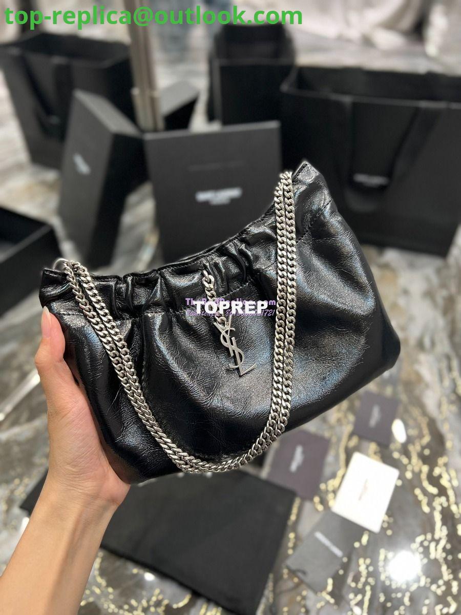 Replica YSL Saint Laurent Pac Pac Ruched Hobo bag 681632 Black 4 Replica YSL Saint Laurent Pac Pac Ruched Hobo bag 681632 Black 4