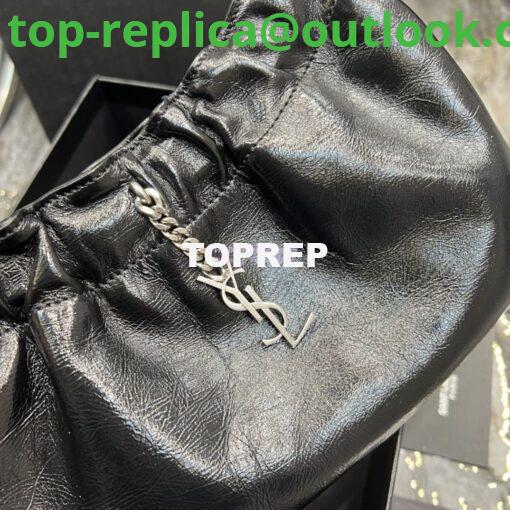 Replica YSL Saint Laurent Pac Pac Ruched Hobo bag 681632 Black 6