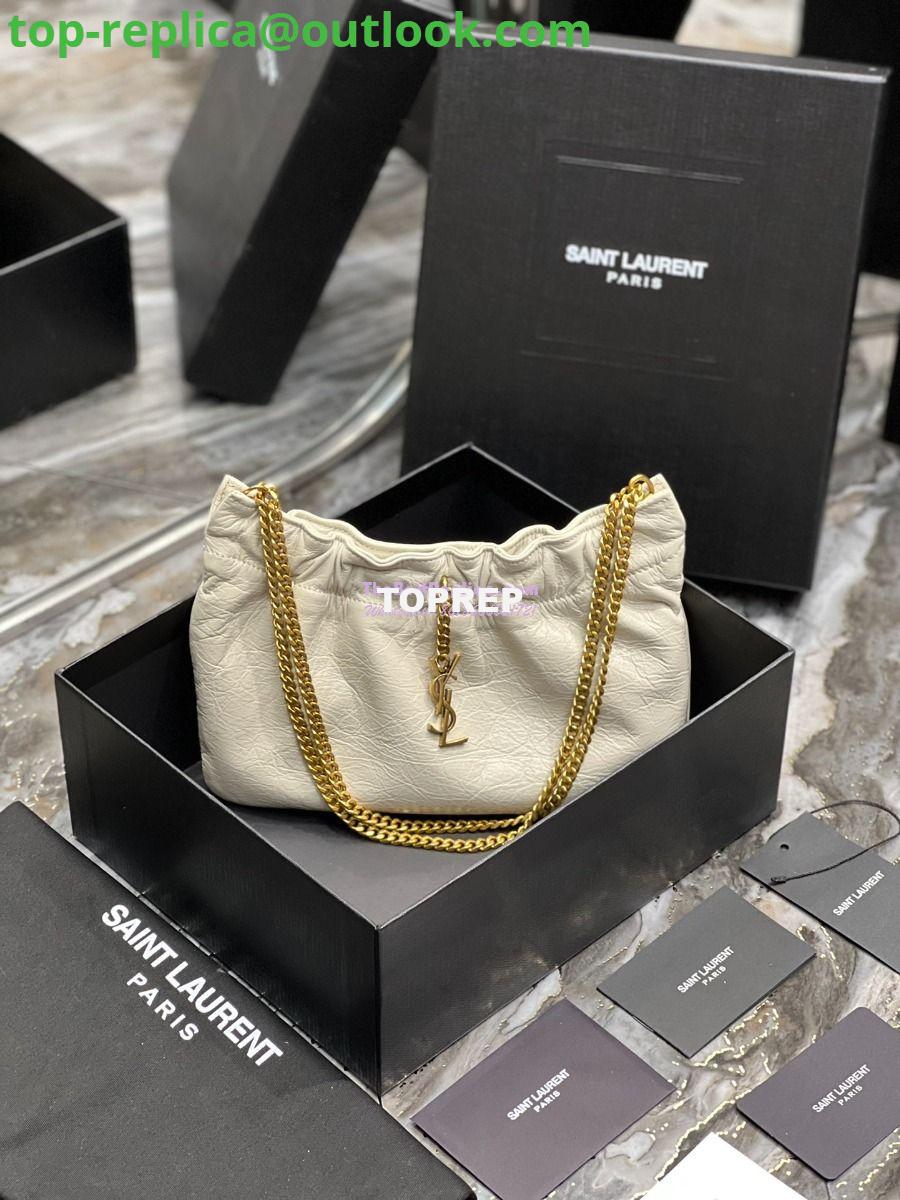 Replica YSL Saint Laurent Pac Pac Ruched Hobo bag 681632 Creme Replica YSL Saint Laurent Pac Pac Ruched Hobo bag 681632 Creme