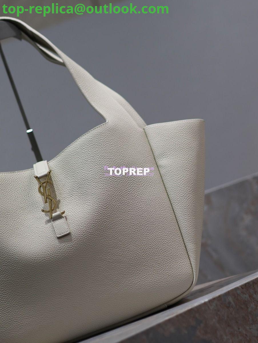 Replica YSL Saint Laurent Bea In Grained Leather 763435 White 9 Replica YSL Saint Laurent Bea In Grained Leather 763435 White 9