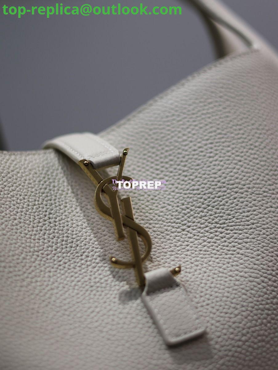 Replica YSL Saint Laurent Bea In Grained Leather 763435 White 10 Replica YSL Saint Laurent Bea In Grained Leather 763435 White 10