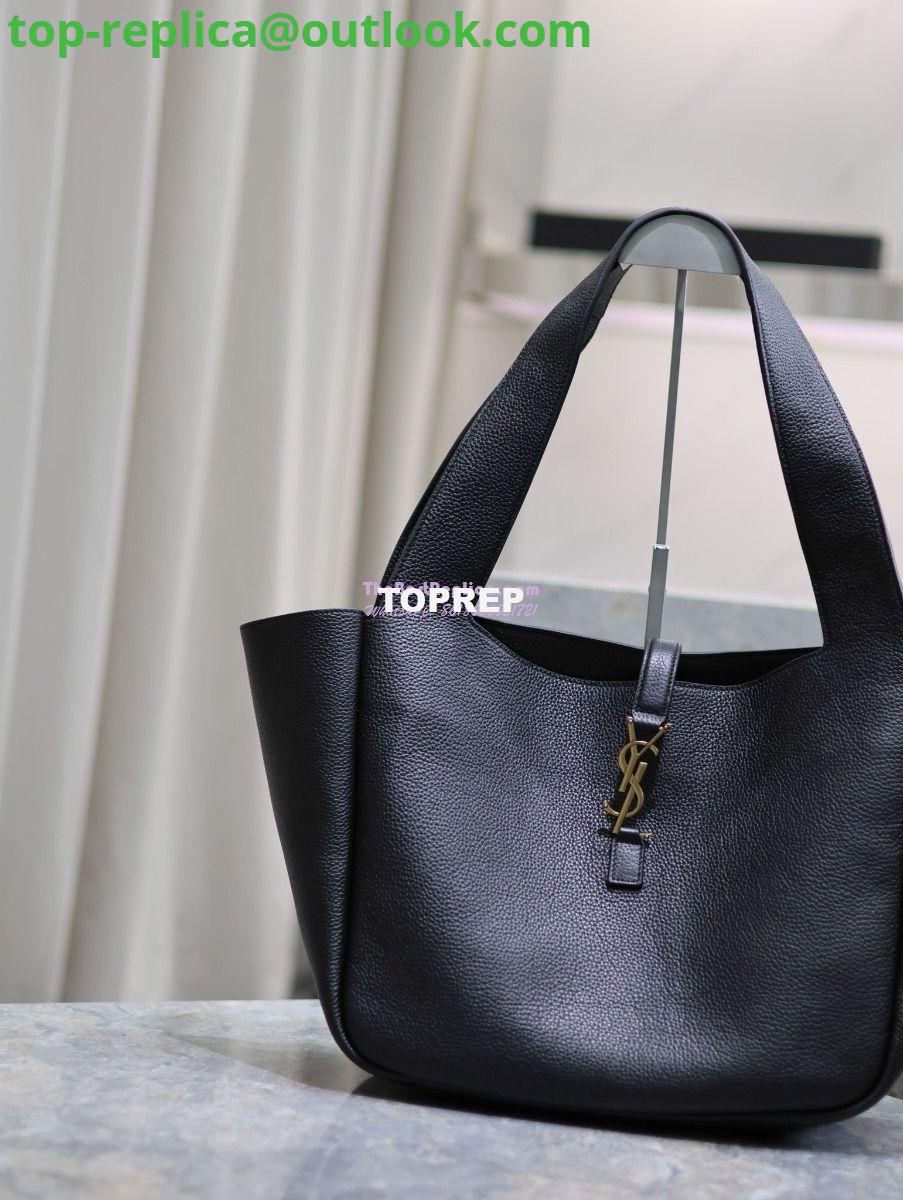 Replica YSL Saint Laurent Bea In Grained Leather 763435 Black 3 Replica YSL Saint Laurent Bea In Grained Leather 763435 Black 3