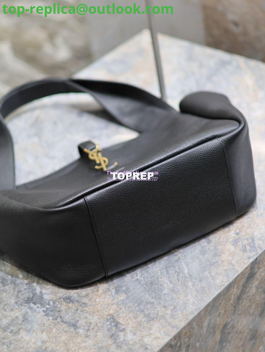 Replica YSL Saint Laurent Bea In Grained Leather 763435 Black 14 Replica YSL Saint Laurent Bea In Grained Leather 763435 Black 14