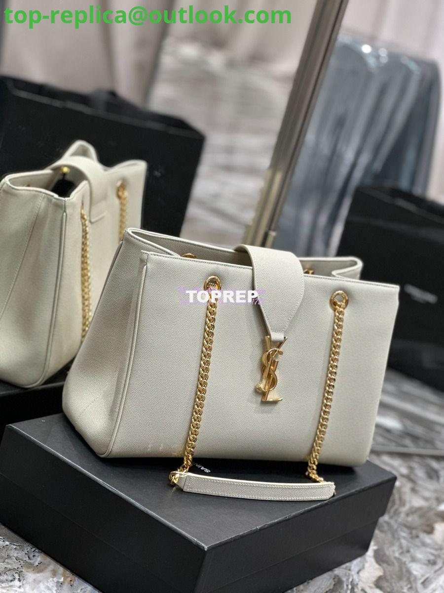 Replica YSL Saint Laurent Cassandre Shopper Bag in Grained Calfskin 668900 White 4 Replica YSL Saint Laurent Cassandre Shopper Bag in Grained Calfskin 668900 White 4