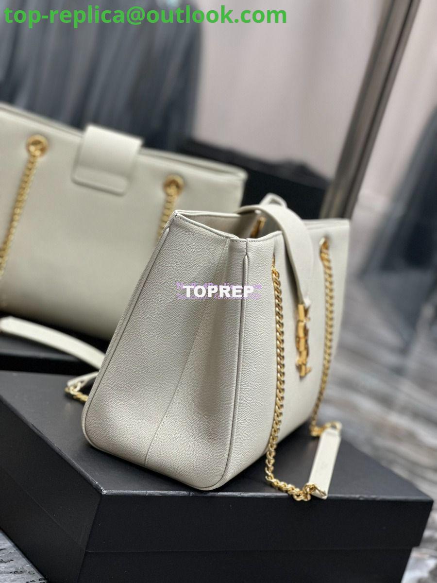 Replica YSL Saint Laurent Cassandre Shopper Bag in Grained Calfskin 668900 White 5 Replica YSL Saint Laurent Cassandre Shopper Bag in Grained Calfskin 668900 White 5