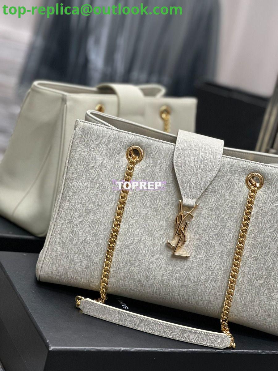 Replica YSL Saint Laurent Cassandre Shopper Bag in Grained Calfskin 668900 White 8 Replica YSL Saint Laurent Cassandre Shopper Bag in Grained Calfskin 668900 White 8