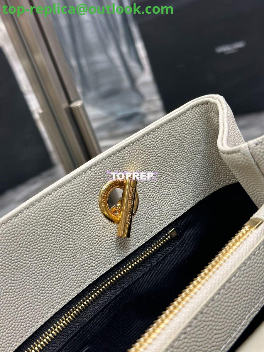 Replica YSL Saint Laurent Cassandre Shopper Bag in Grained Calfskin 668900 White 12 Replica YSL Saint Laurent Cassandre Shopper Bag in Grained Calfskin 668900 White 12