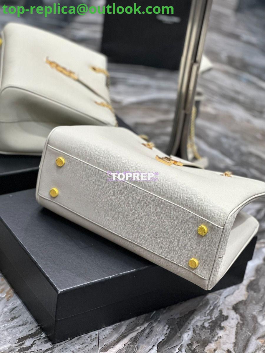 Replica YSL Saint Laurent Cassandre Shopper Bag in Grained Calfskin 668900 White 14 Replica YSL Saint Laurent Cassandre Shopper Bag in Grained Calfskin 668900 White 14