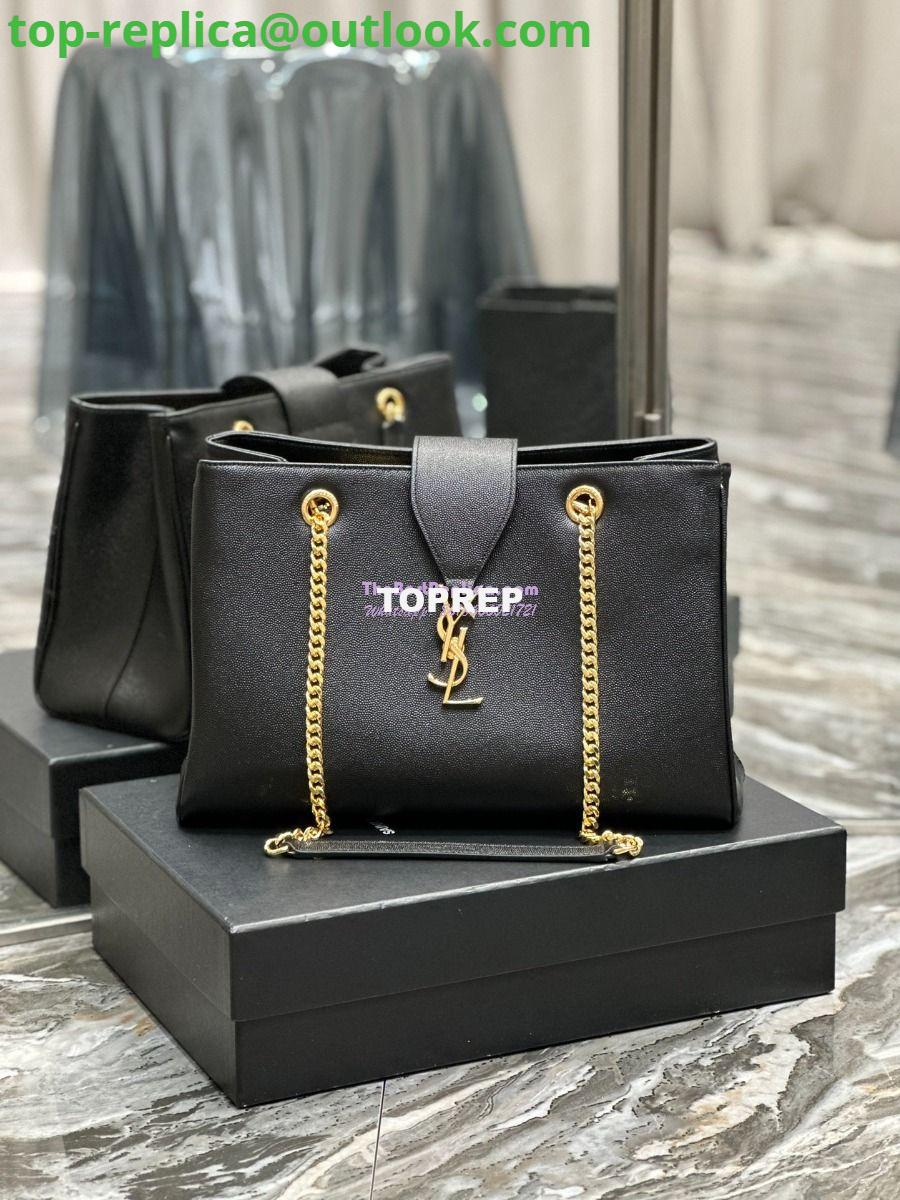 Replica YSL Saint Laurent Cassandre Shopper Bag in Grained Calfskin 668900 Black Replica YSL Saint Laurent Cassandre Shopper Bag in Grained Calfskin 668900 Black