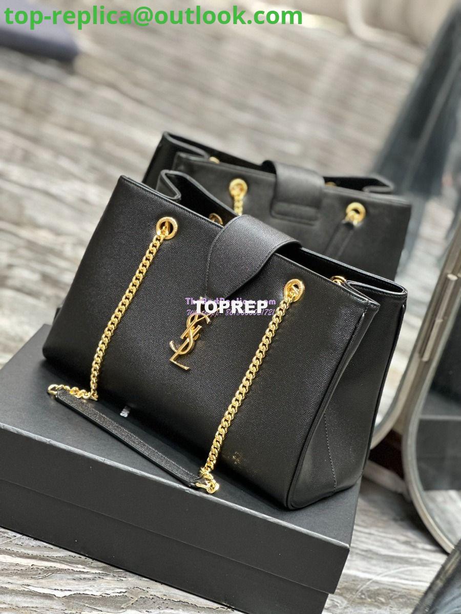 Replica YSL Saint Laurent Cassandre Shopper Bag in Grained Calfskin 668900 Black 3 Replica YSL Saint Laurent Cassandre Shopper Bag in Grained Calfskin 668900 Black 3