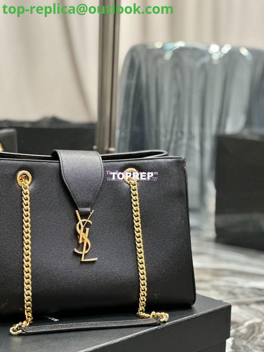 Replica YSL Saint Laurent Cassandre Shopper Bag in Grained Calfskin 668900 Black 4 Replica YSL Saint Laurent Cassandre Shopper Bag in Grained Calfskin 668900 Black 4