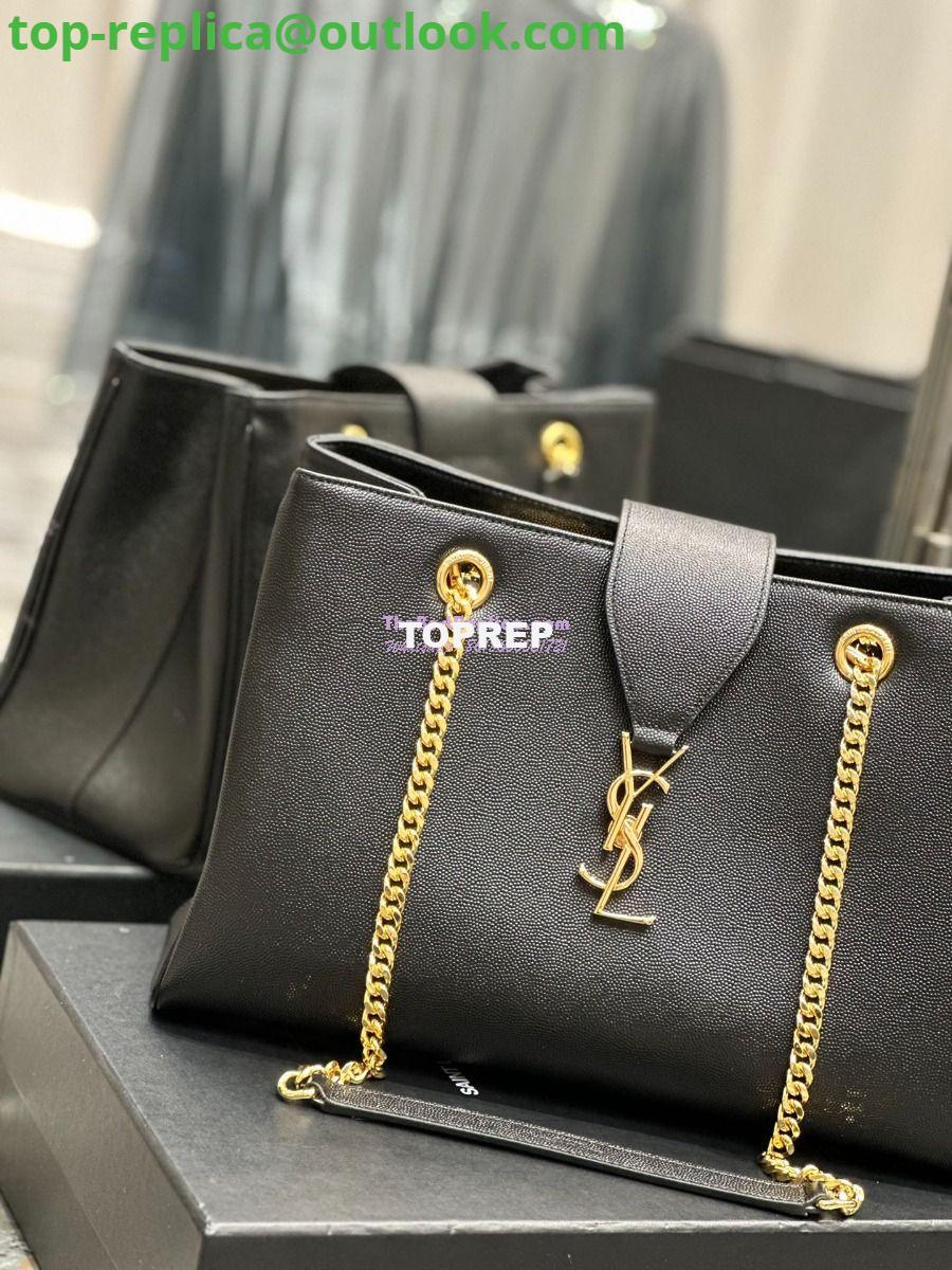 Replica YSL Saint Laurent Cassandre Shopper Bag in Grained Calfskin 668900 Black 5 Replica YSL Saint Laurent Cassandre Shopper Bag in Grained Calfskin 668900 Black 5