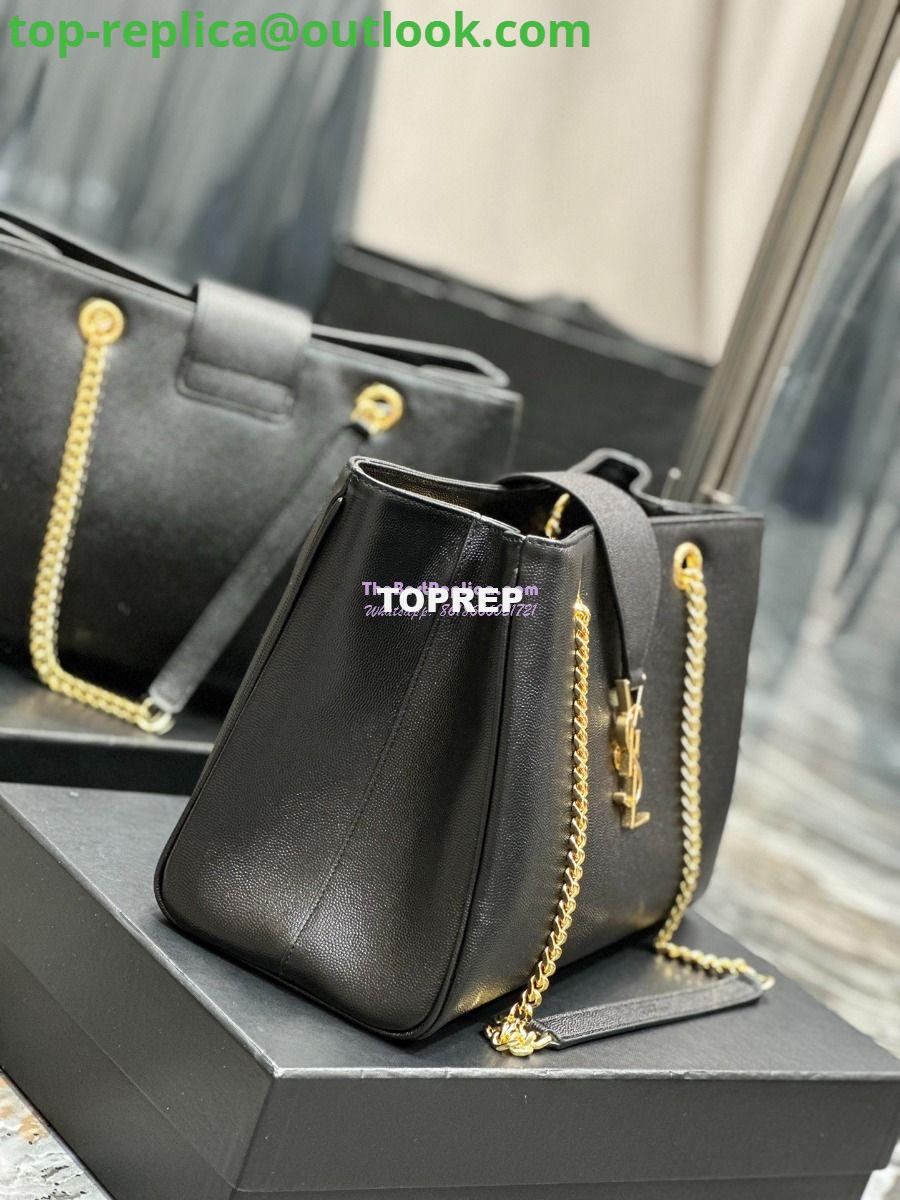 Replica YSL Saint Laurent Cassandre Shopper Bag in Grained Calfskin 668900 Black 6 Replica YSL Saint Laurent Cassandre Shopper Bag in Grained Calfskin 668900 Black 6