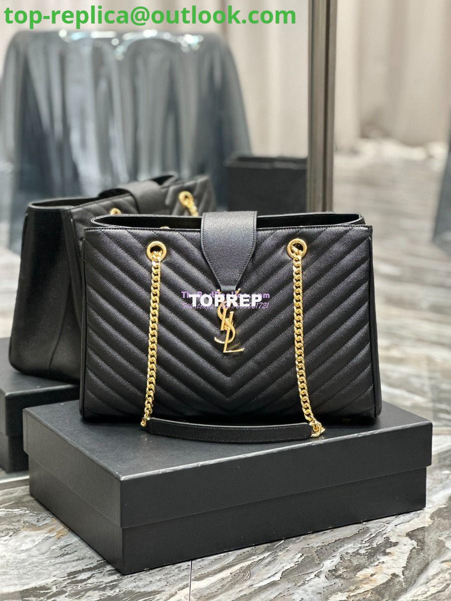 Replica YSL Saint Laurent Classic Chevron Quilted Monogram Shopping Bag in Grained Calfskin 668900 Black Replica YSL Saint Laurent Classic Chevron Quilted Monogram Shopping Bag in Grained Calfskin 668900 Black