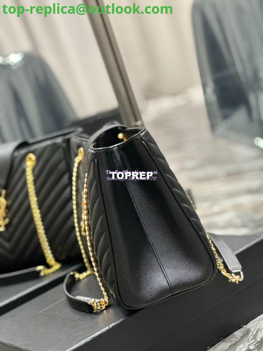 Replica YSL Saint Laurent Classic Chevron Quilted Monogram Shopping Bag in Grained Calfskin 668900 Black 8 Replica YSL Saint Laurent Classic Chevron Quilted Monogram Shopping Bag in Grained Calfskin 668900 Black 8