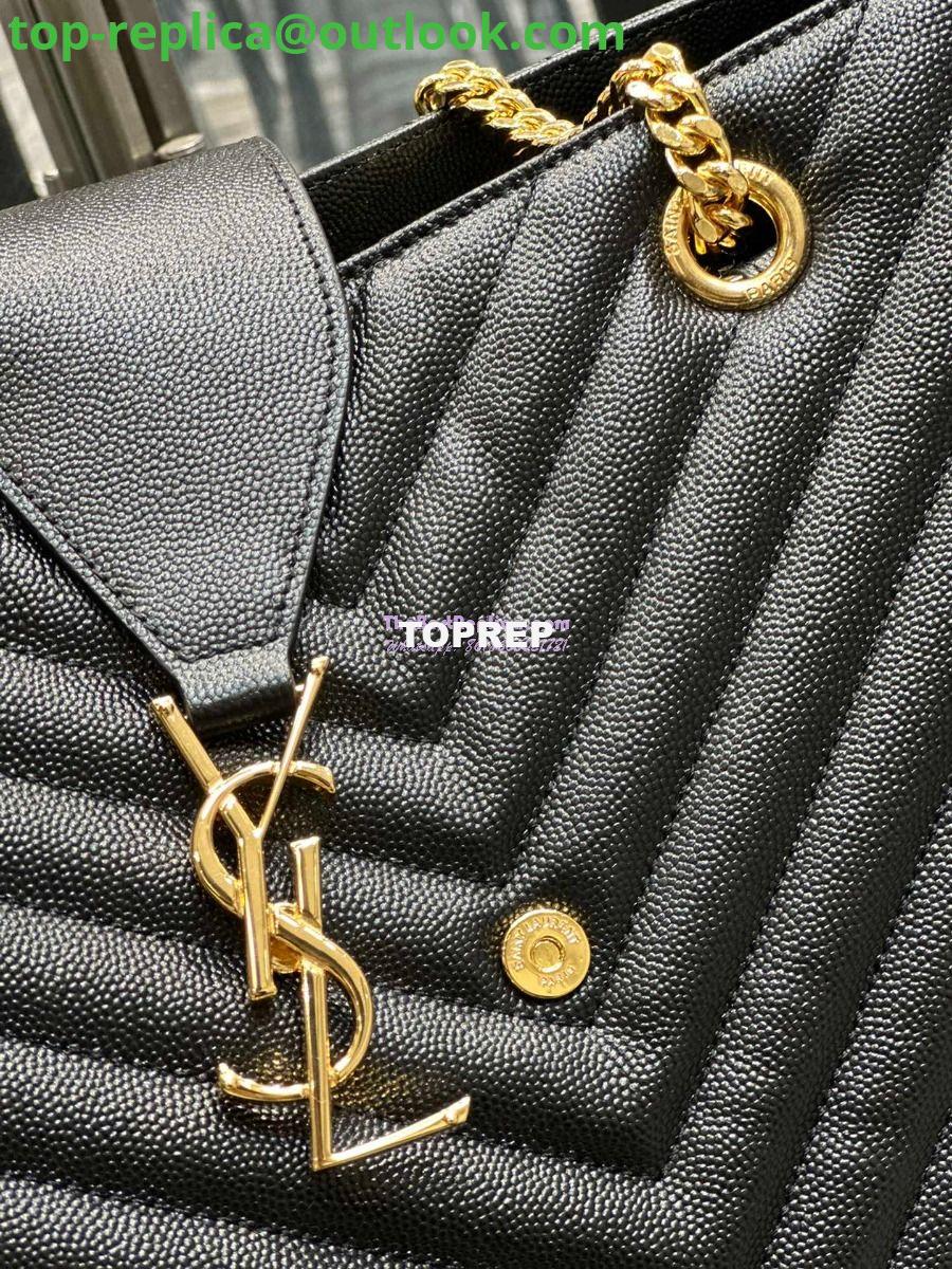 Replica YSL Saint Laurent Classic Chevron Quilted Monogram Shopping Bag in Grained Calfskin 668900 Black 10 Replica YSL Saint Laurent Classic Chevron Quilted Monogram Shopping Bag in Grained Calfskin 668900 Black 10