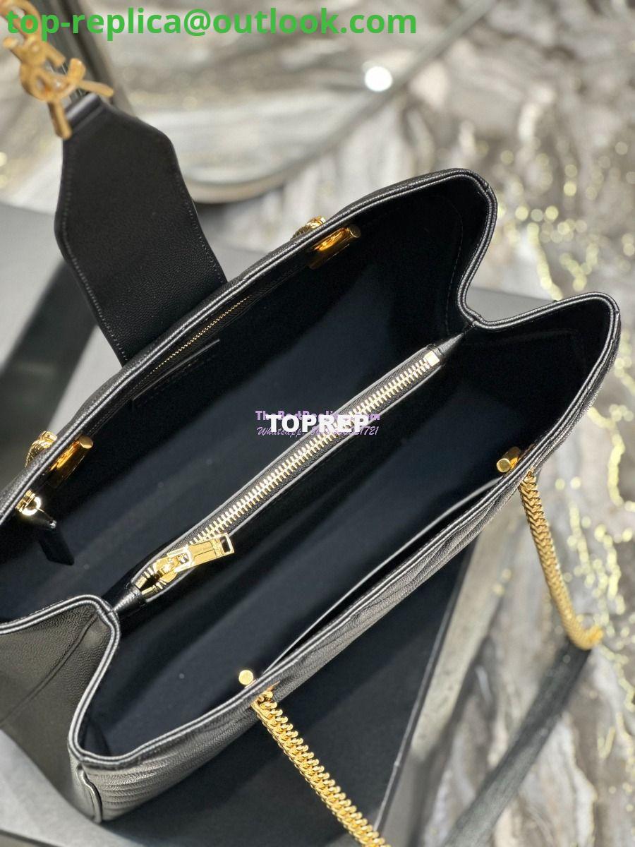 Replica YSL Saint Laurent Classic Chevron Quilted Monogram Shopping Bag in Grained Calfskin 668900 Black 11 Replica YSL Saint Laurent Classic Chevron Quilted Monogram Shopping Bag in Grained Calfskin 668900 Black 11