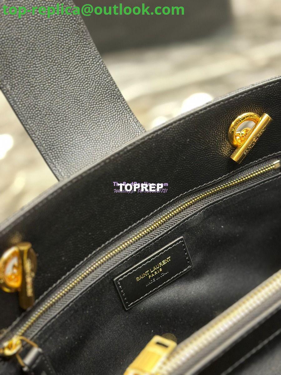 Replica YSL Saint Laurent Classic Chevron Quilted Monogram Shopping Bag in Grained Calfskin 668900 Black 12 Replica YSL Saint Laurent Classic Chevron Quilted Monogram Shopping Bag in Grained Calfskin 668900 Black 12