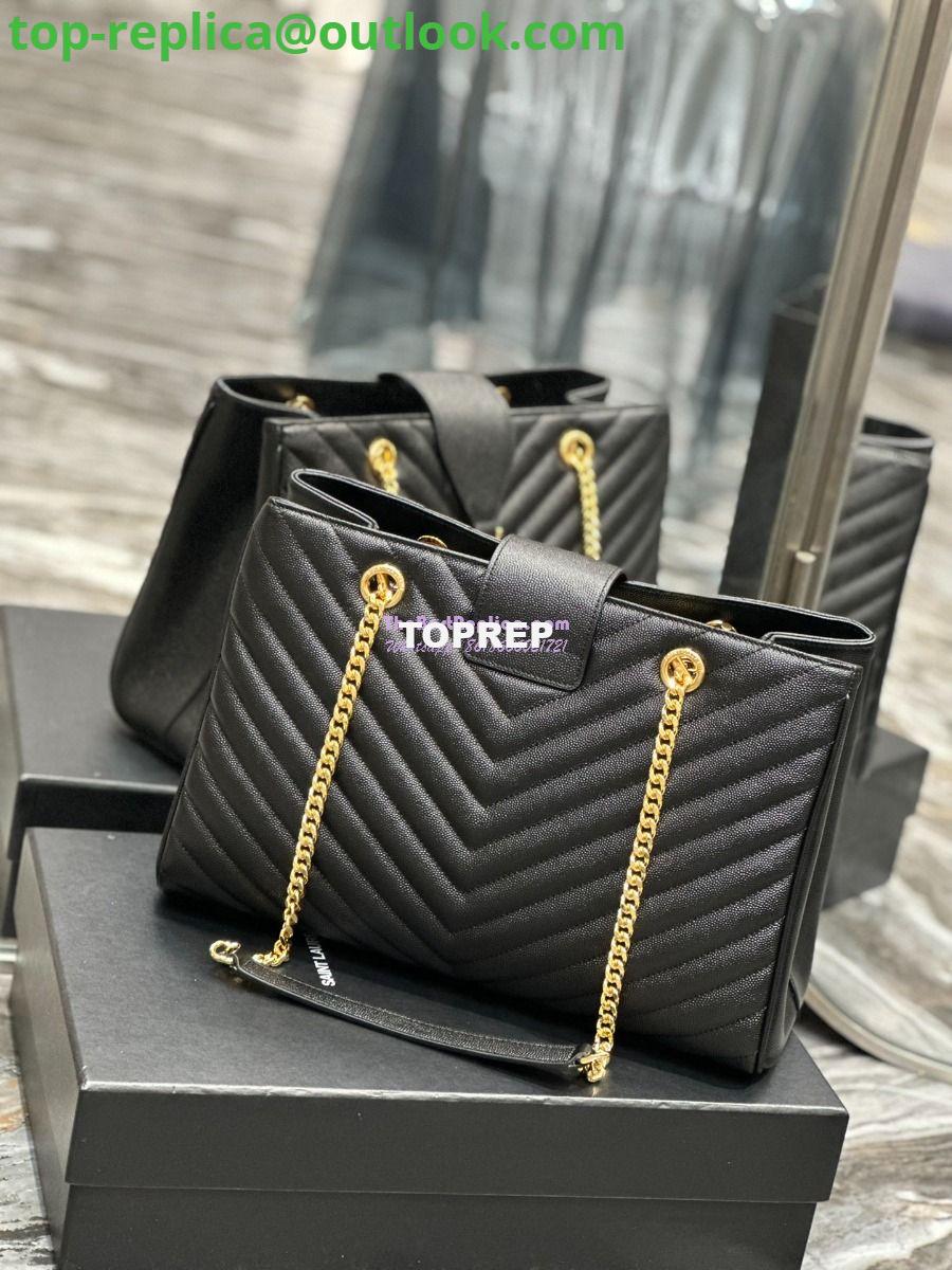 Replica YSL Saint Laurent Classic Chevron Quilted Monogram Shopping Bag in Grained Calfskin 668900 Black 14 Replica YSL Saint Laurent Classic Chevron Quilted Monogram Shopping Bag in Grained Calfskin 668900 Black 14
