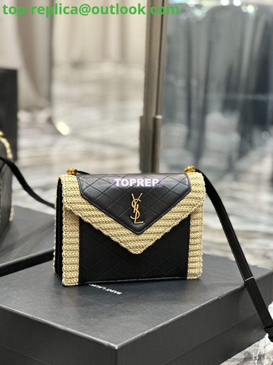 Replica YSL Saint Laurent Gaby Mini Satchel In Quilted Lambskin 685574 Black mix 2 Replica YSL Saint Laurent Gaby Mini Satchel In Quilted Lambskin 685574 Black mix 2