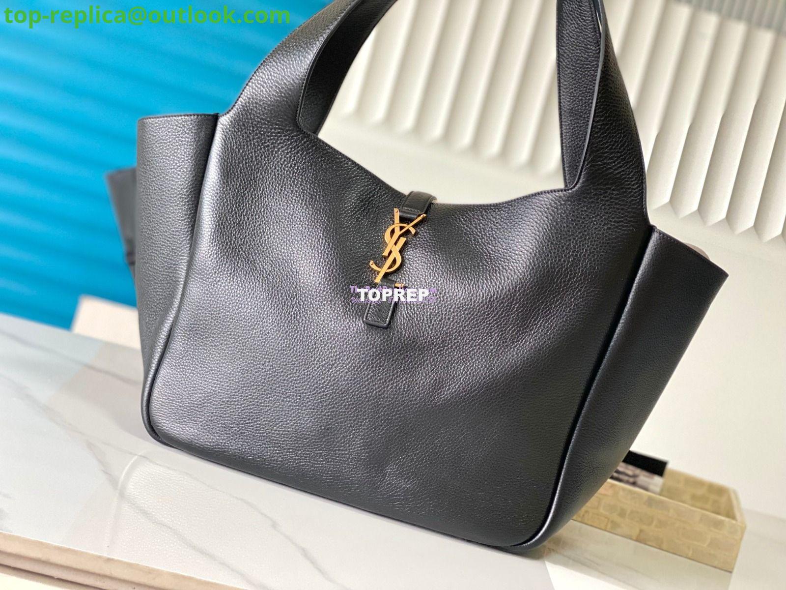 Replica YSL Saint Laurent Bea In Grained Leather Deerskin 763435 Black Replica YSL Saint Laurent Bea In Grained Leather Deerskin 763435 Black