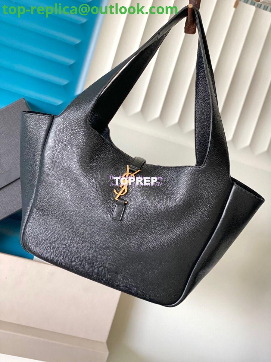 Replica YSL Saint Laurent Bea In Grained Leather Deerskin 763435 Black 2 Replica YSL Saint Laurent Bea In Grained Leather Deerskin 763435 Black 2