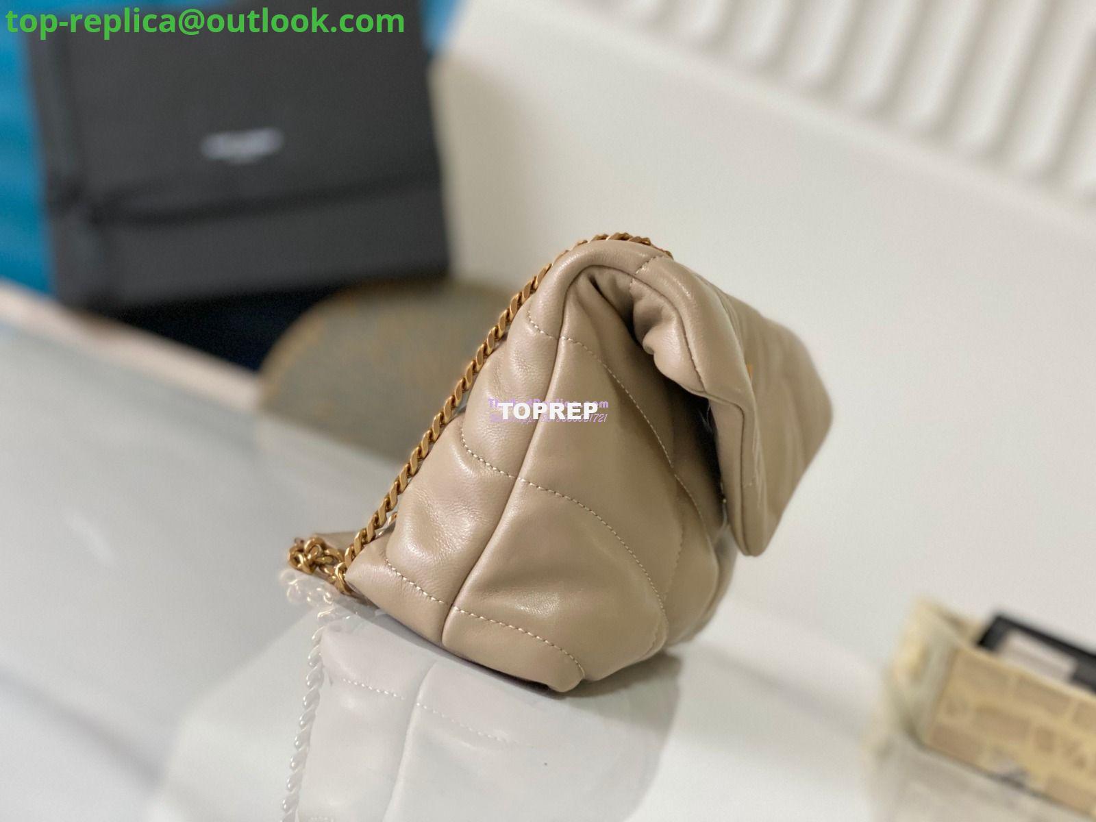 Replica YSL Saint Laurent Mini Loulou Puffer Toy Bag In Quilted Lambskin Dark Beige 3 Replica YSL Saint Laurent Mini Loulou Puffer Toy Bag In Quilted Lambskin Dark Beige 3