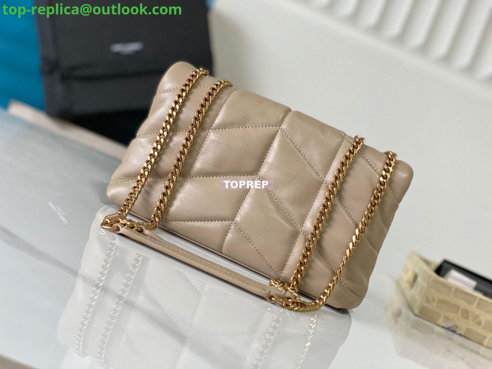Replica YSL Saint Laurent Mini Loulou Puffer Toy Bag In Quilted Lambskin Dark Beige 7 Replica YSL Saint Laurent Mini Loulou Puffer Toy Bag In Quilted Lambskin Dark Beige 7