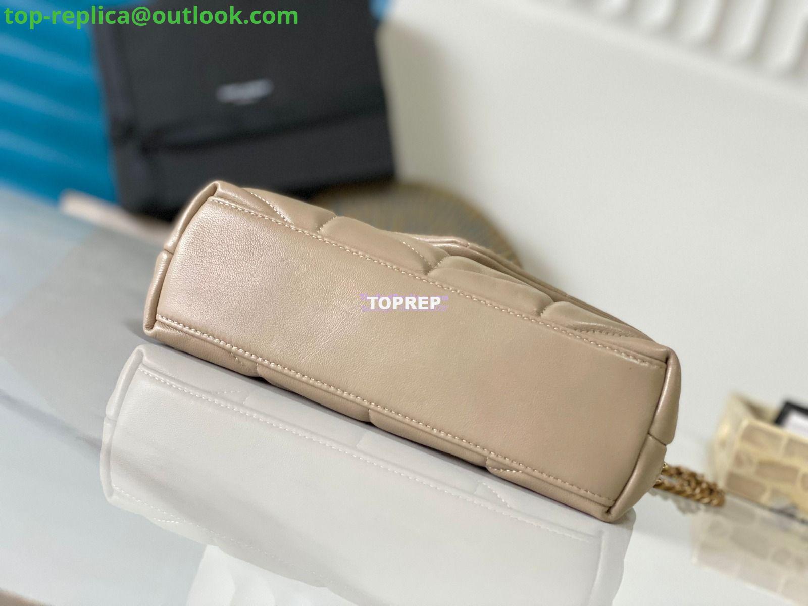 Replica YSL Saint Laurent Mini Loulou Puffer Toy Bag In Quilted Lambskin Dark Beige 10 Replica YSL Saint Laurent Mini Loulou Puffer Toy Bag In Quilted Lambskin Dark Beige 10