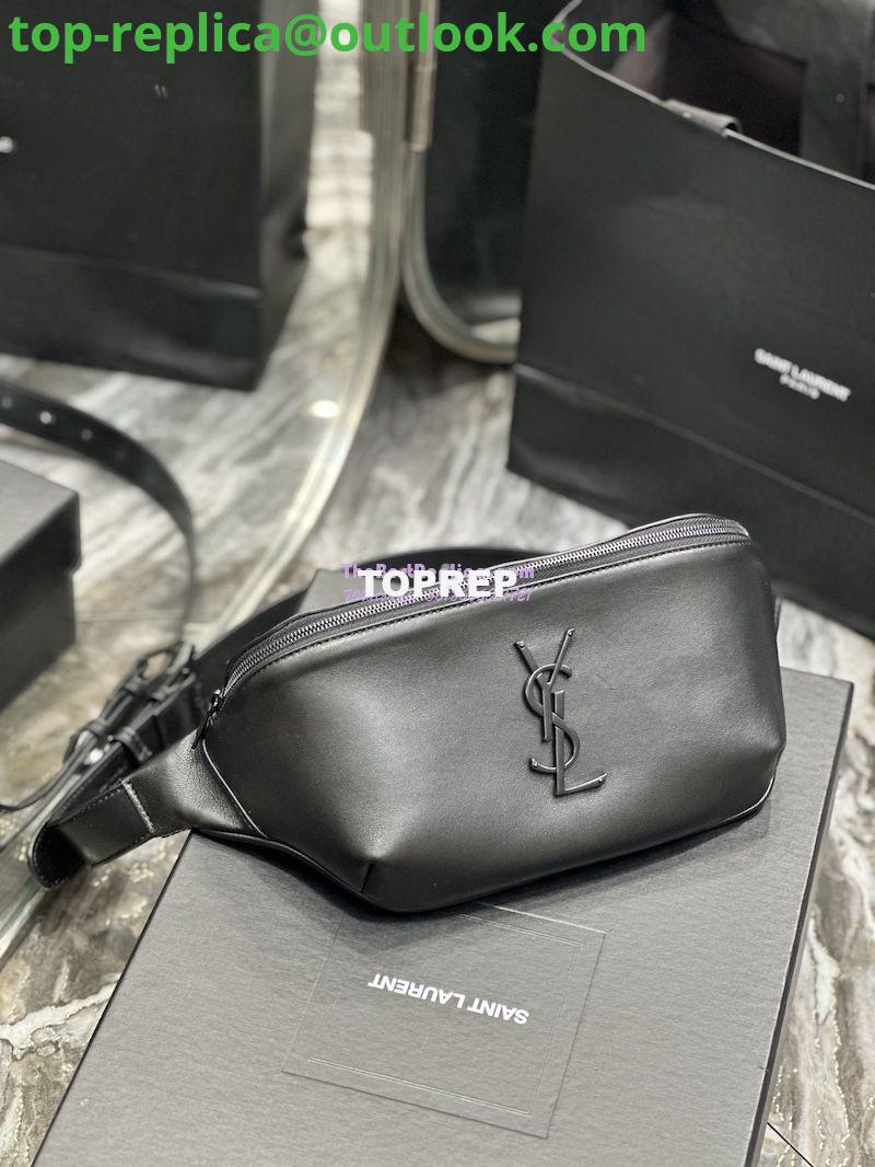 Replica YSL Saint Laurent Cassandre Classic Belt Bag In Smooth Calf Leather 589959 All Black Replica YSL Saint Laurent Cassandre Classic Belt Bag In Smooth Calf Leather 589959 All Black